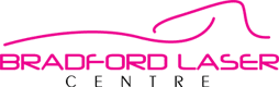A green background with pink writing and a logo.